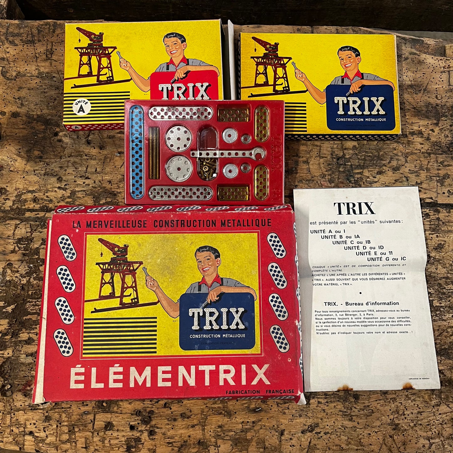 Ancien jeux de construction métallique