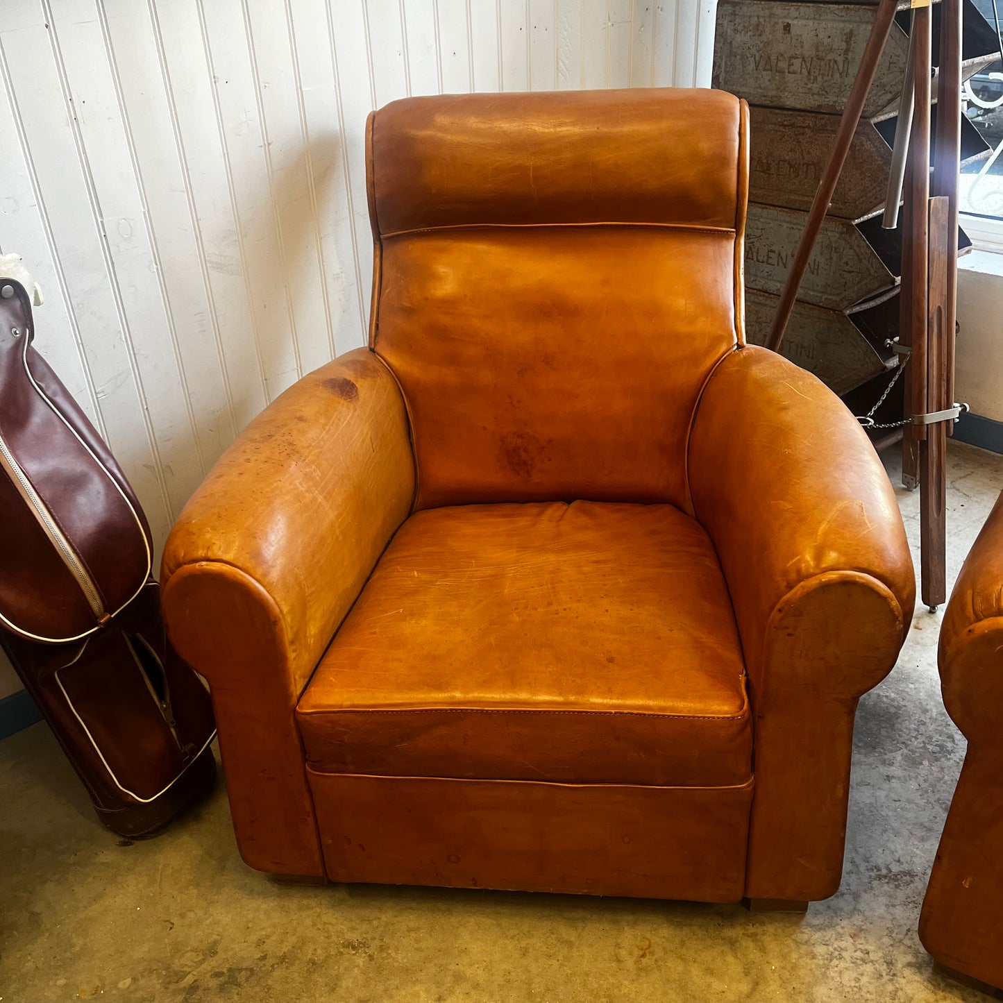 Fauteuil club en cuir