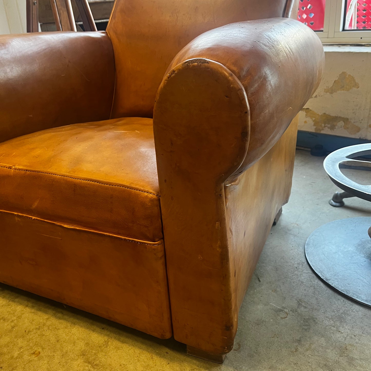 Fauteuil club en cuir