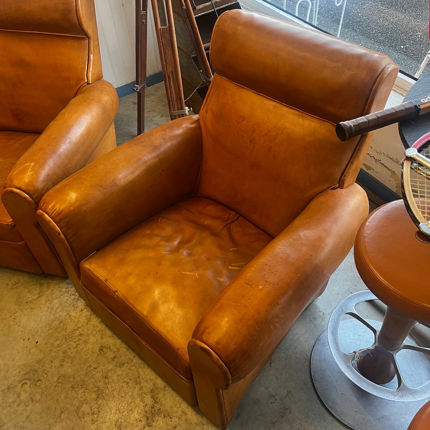 Fauteuil club en cuir
