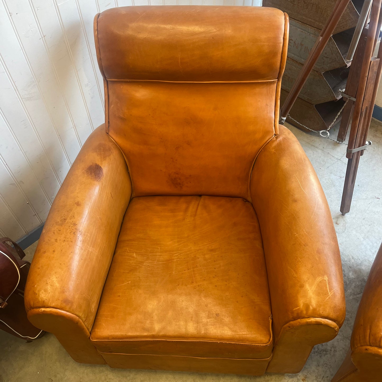 Fauteuil club en cuir