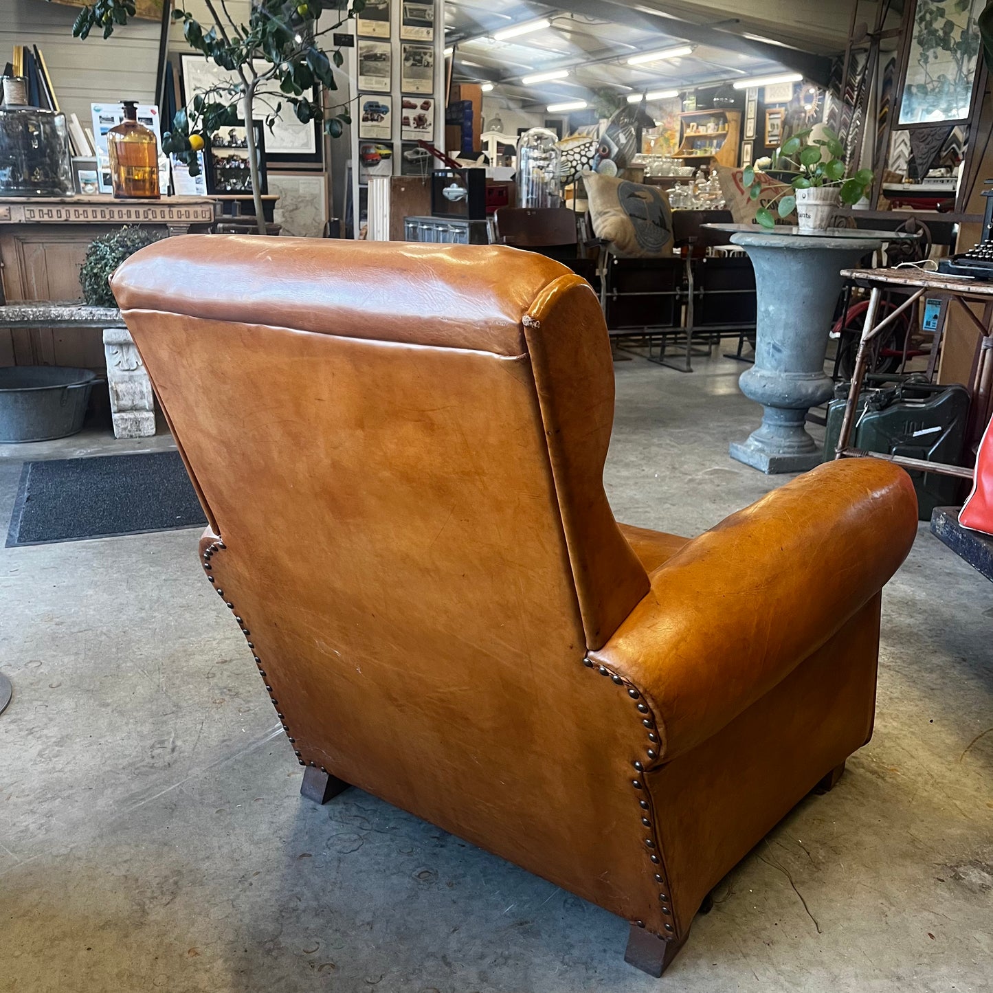 Fauteuil club en cuir