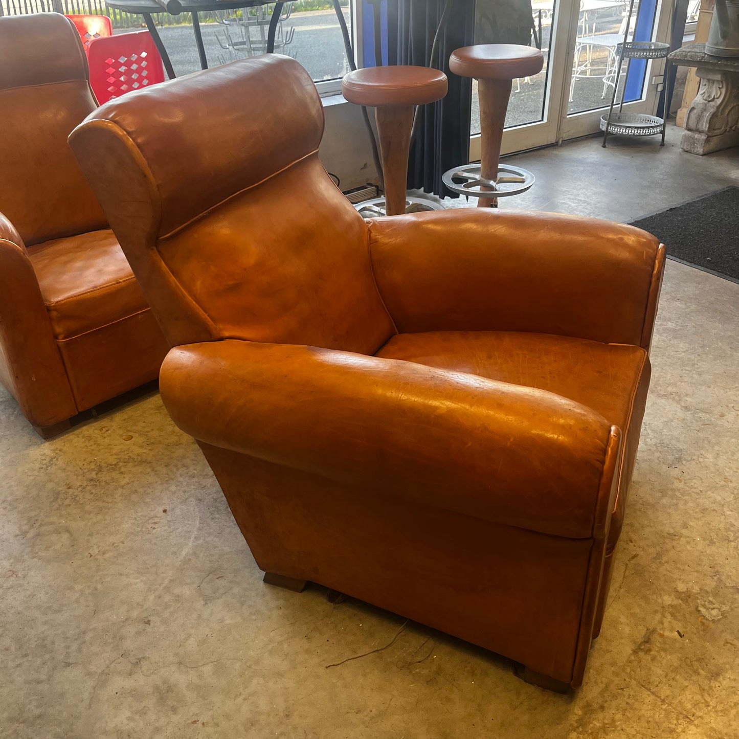 Fauteuil club en cuir