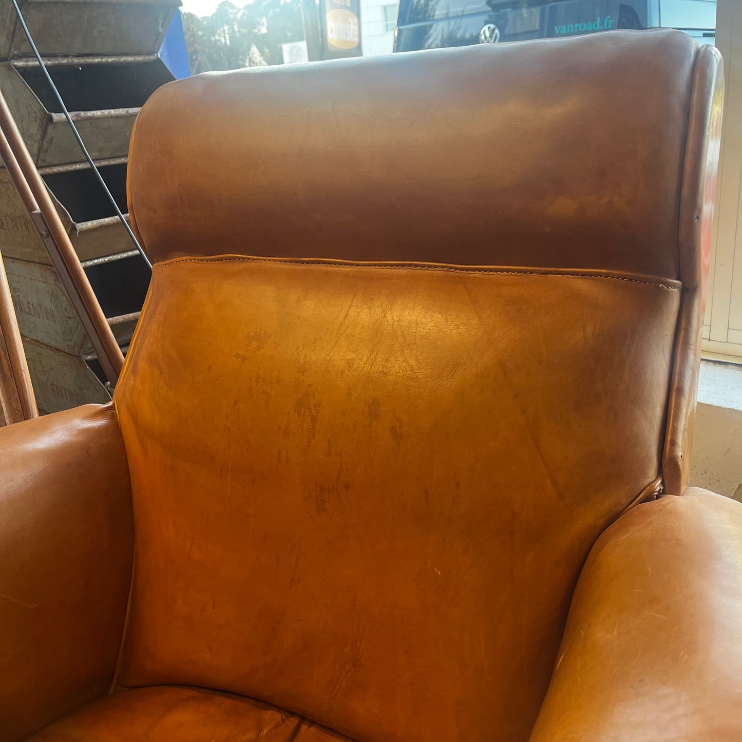 Fauteuil club en cuir