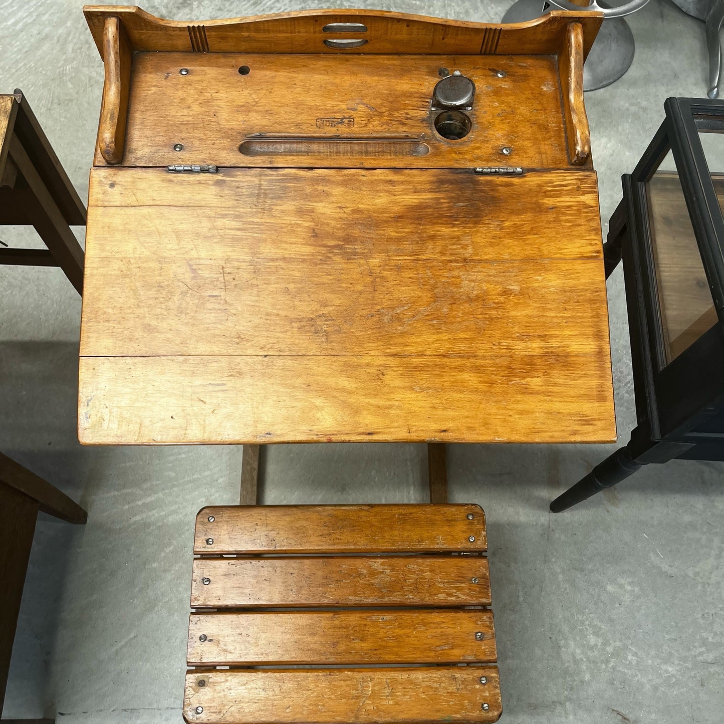 Bureau pupitre écolier année 60