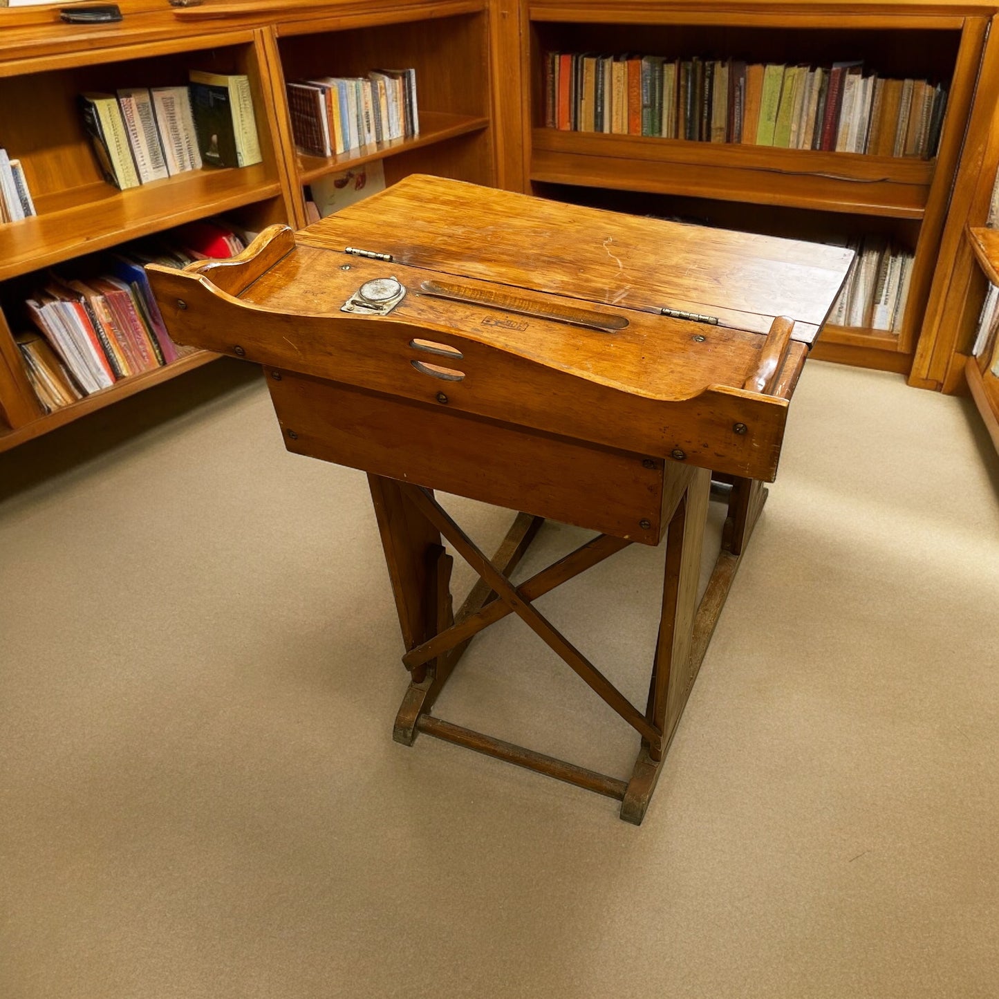 Bureau pupitre écolier année 60